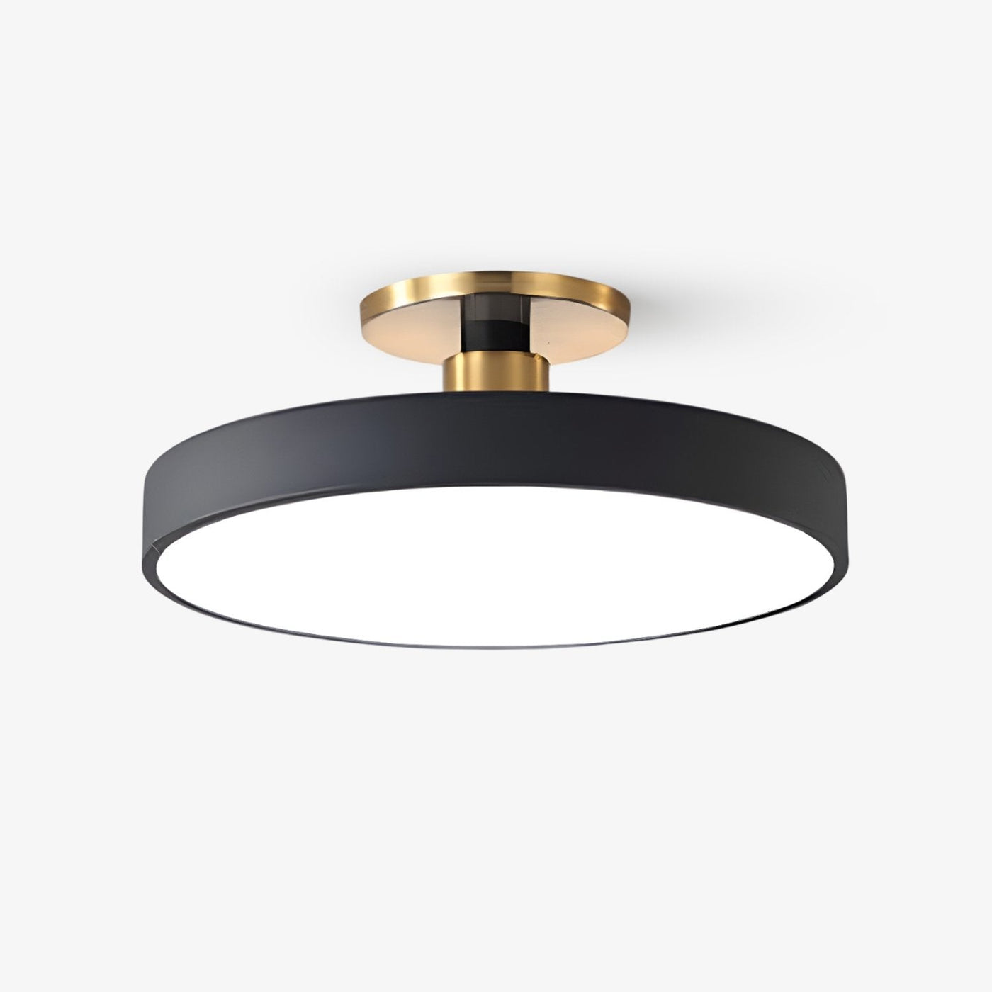 Plafonnier LED moderne rond à montage encastré, une lumière
