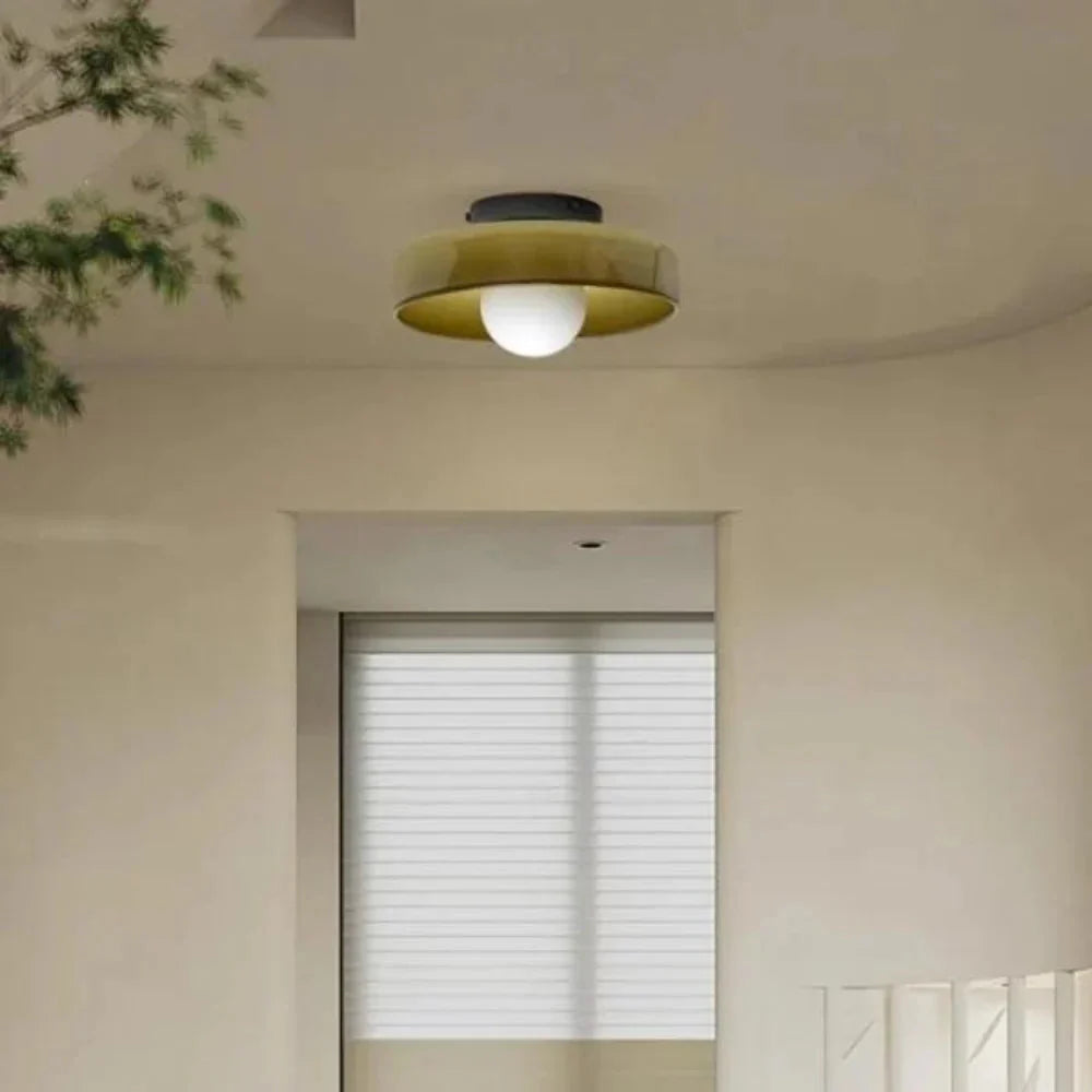 Plafonnier et applique murale moderne en verre avec LED 1 lumière