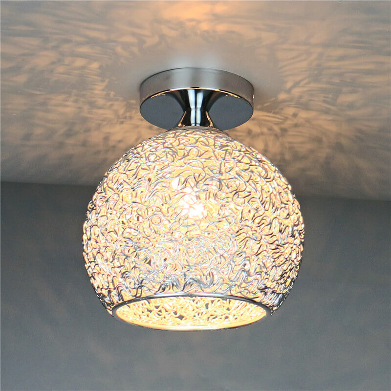 Plafonnier semi-encastré moderne à dôme texturé LED 1 lumière