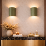 Applique murale moderne en dolomite striée vert