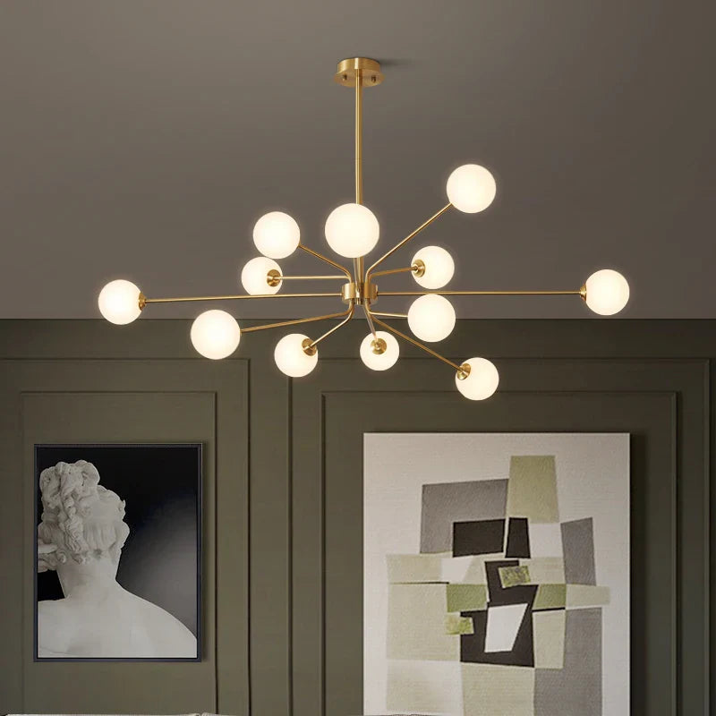 Lustre geométrico nórdico diseño luminoso