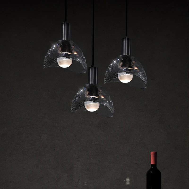lámpara de cristal moderna con iluminación LED decorativa interior