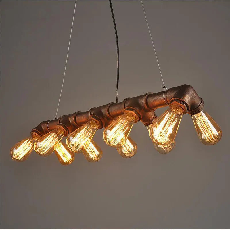 Lámpara de araña industrial retro americana de 10 cabezas
