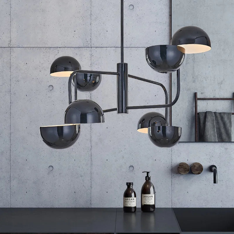 lámpara colgante hemisférica dispersa estilo minimalista moderna creativa de Hong Kong