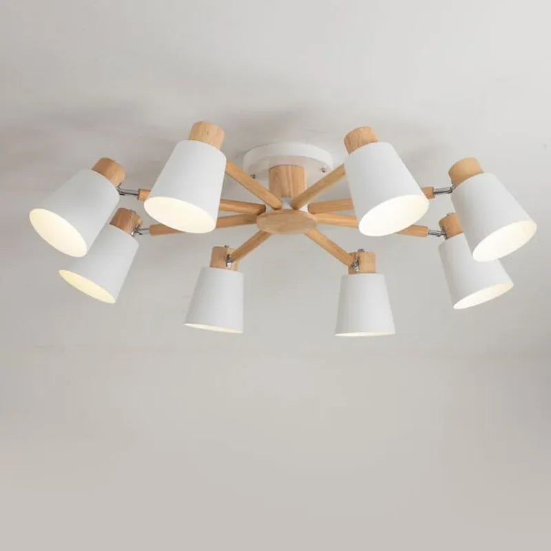 Lámpara nórdica de madera elegante