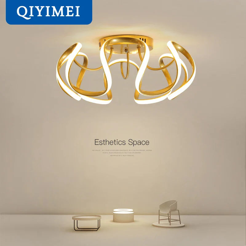 lámpara LED moderna con regulador para decoración interior