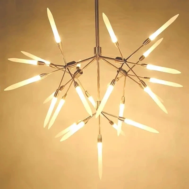 Lámpara de techo LED minimalista de cristal aérea