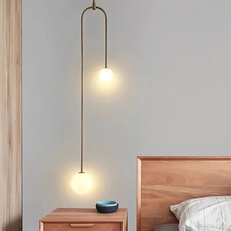 lámpara de techo retro doble cabeza personalidad nórdica decoración boutique