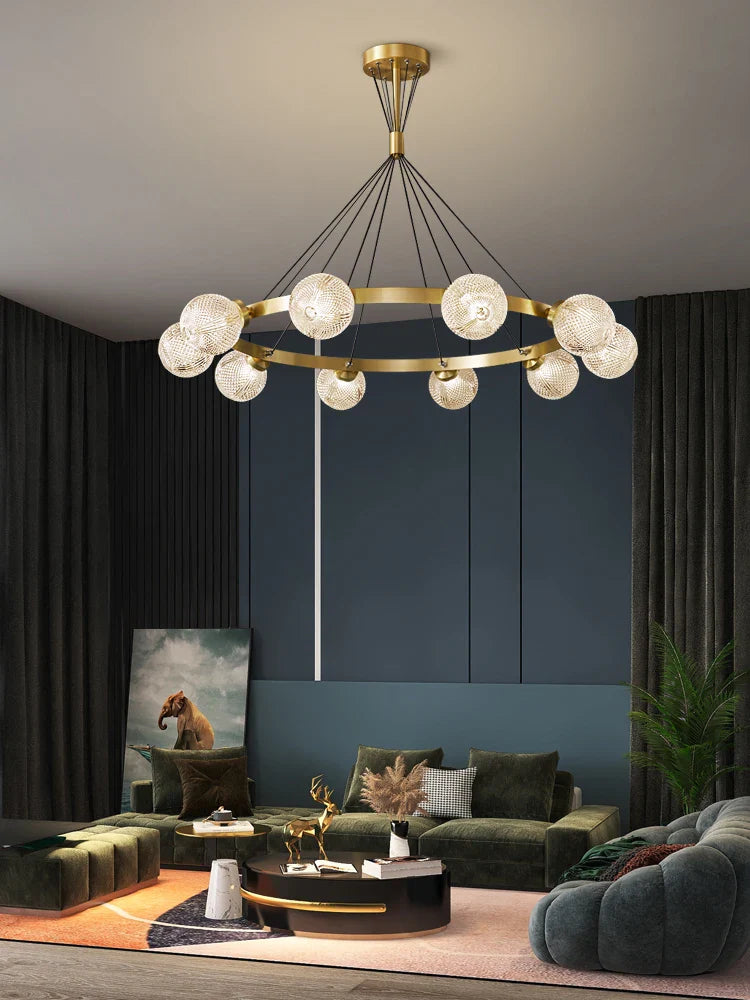 lámpara de cobre postmoderna diseño nórdico para iluminación elegante