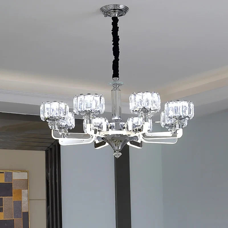 Lámpara de cristal moderna de lujo para decoración interior elegante