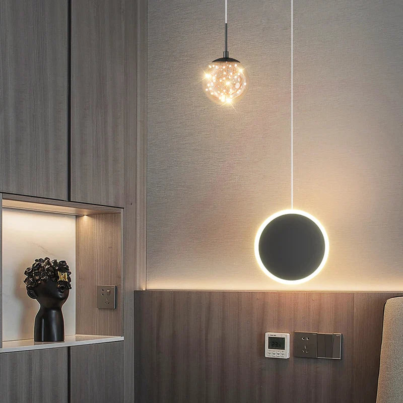 lámpara colgante doble cabeza estilo nórdico moderno minimalista