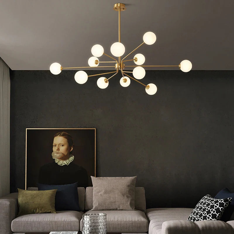 lámpara decorativa de cobre para un interior nórdico