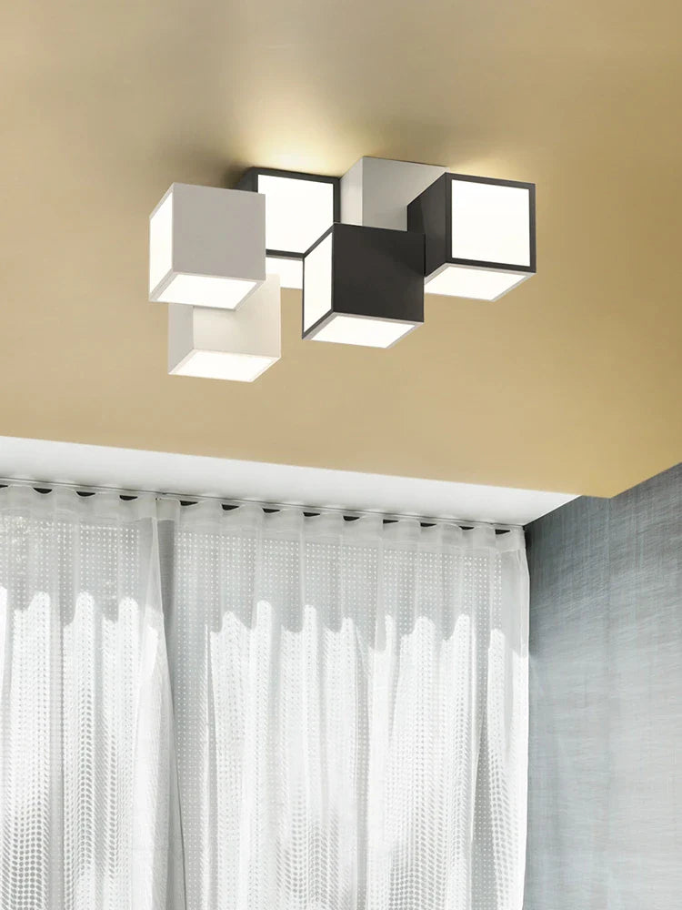 plafón cuadrado creativo luces led modernas decoración simple lámpara colgante luminaria