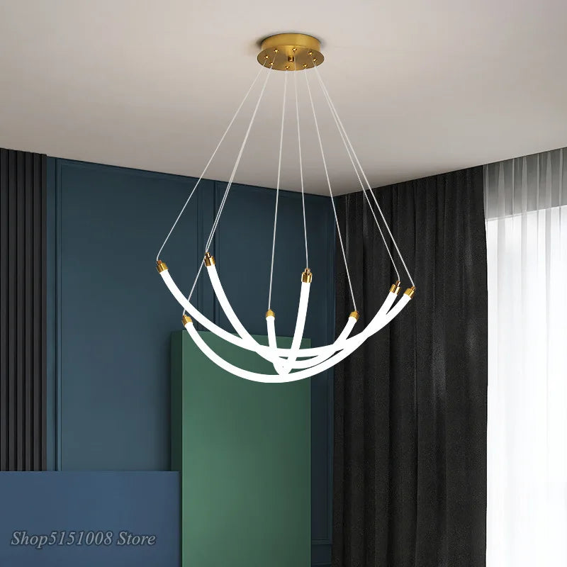 lámpara nórdica diseño led en acrílico y metal ajustable