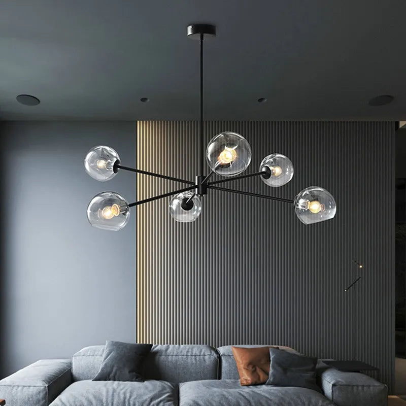 lámpara colgante molecular nórdica led minimalista para decoración interior
