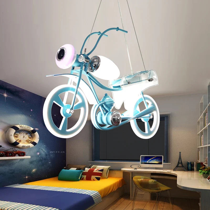 lámpara de techo led creativa nórdica para habitación infantil en acrílico moto
