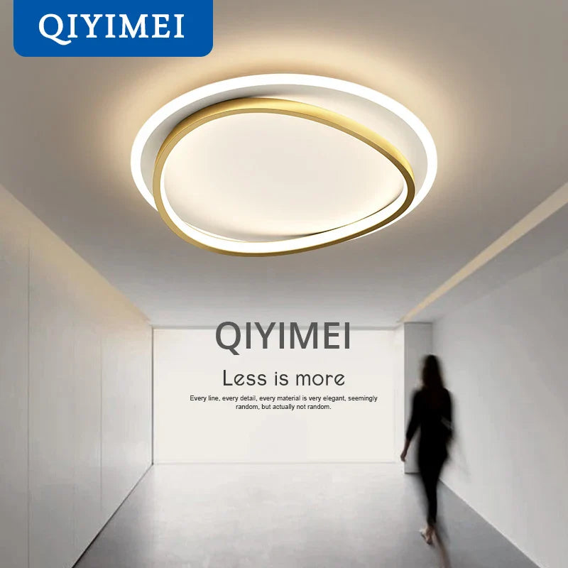 lustre moderno de aluminio acrílico con control remoto LED