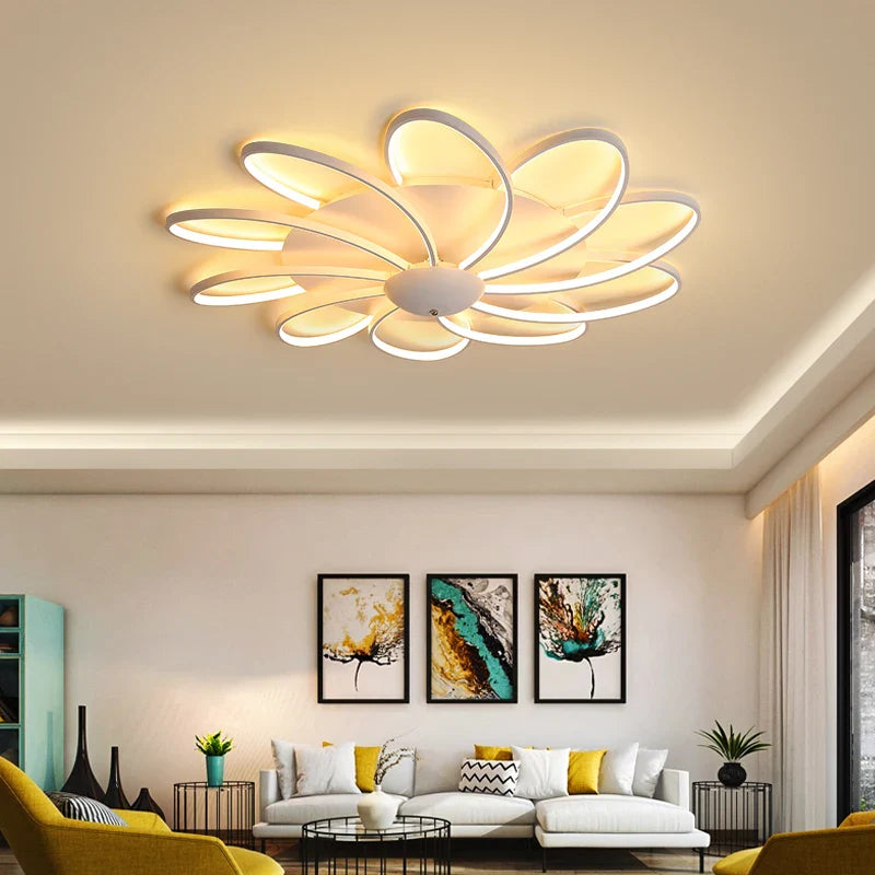 Lámpara moderna iluminando con estilo