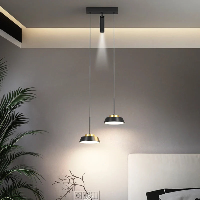 lámpara colgante de cabecera lujo minimalista pequeña lámpara colgante moderna