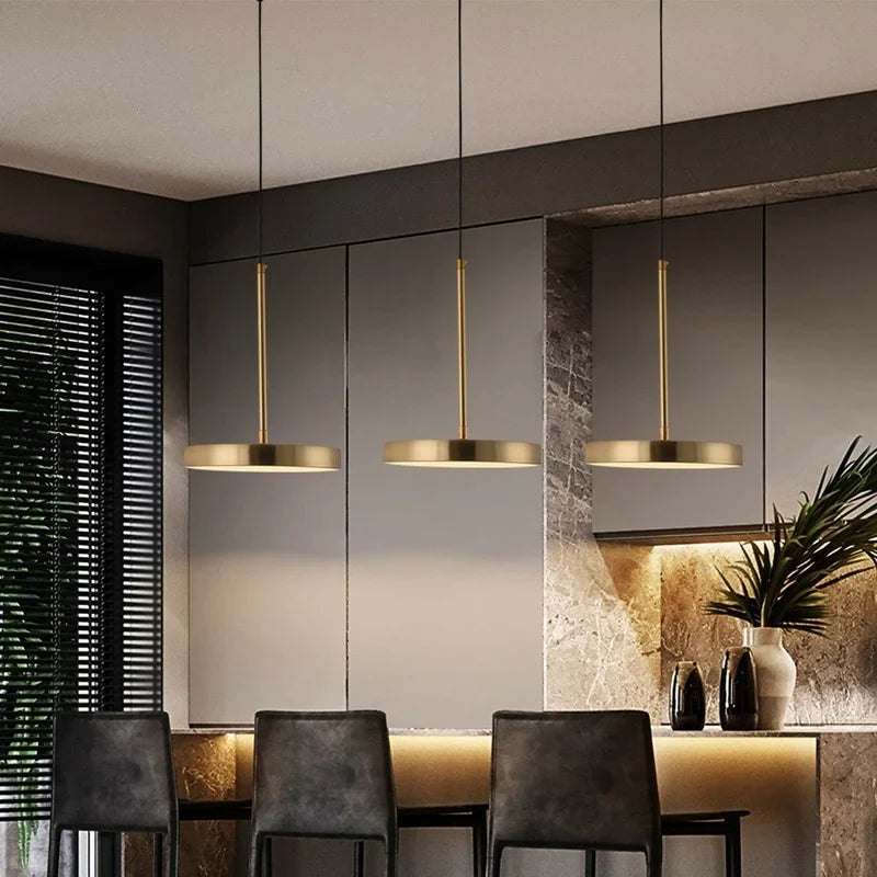 lámpara nórdica acrílica LED simple para restaurante y café