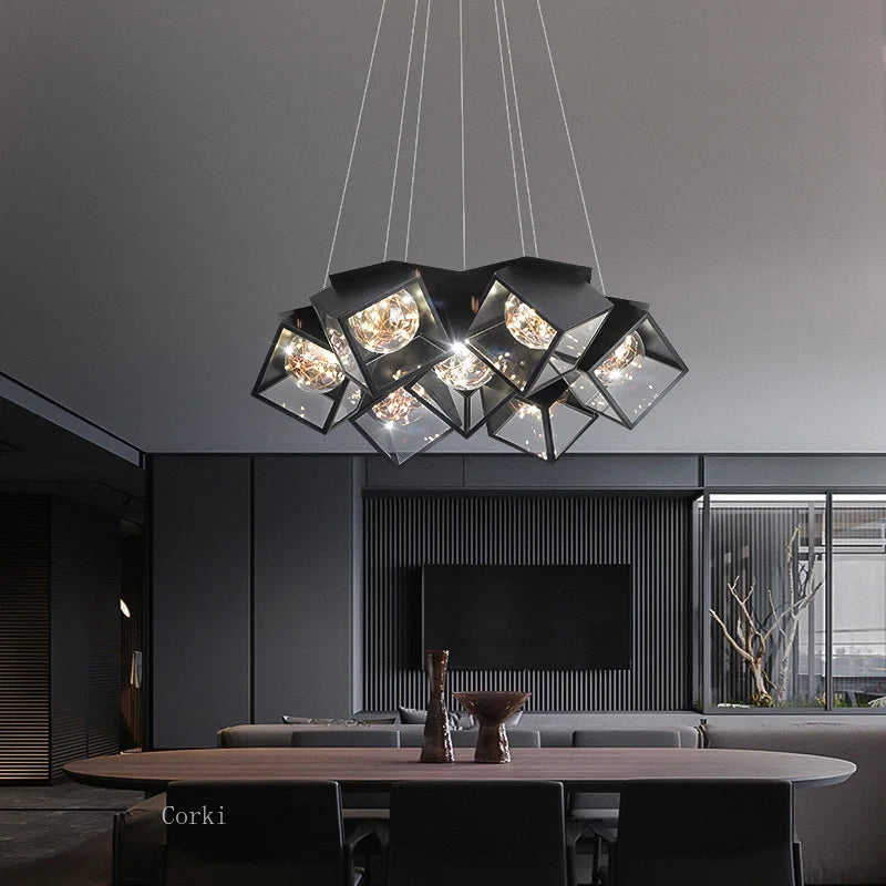Lámpara LED diseño moderno luminaria geométrica interior regulable