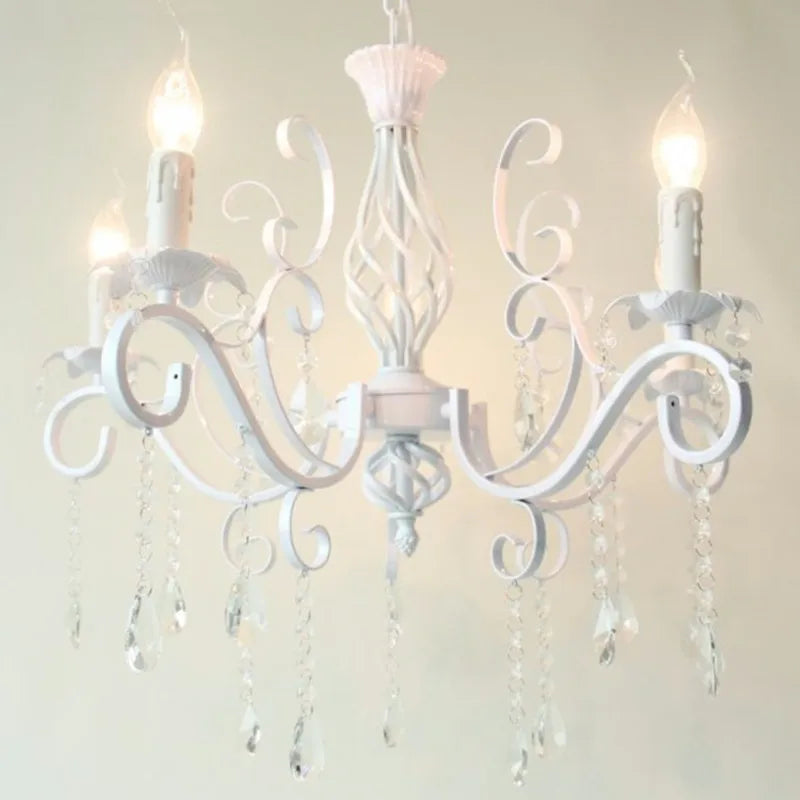 lámpara vintage de cristal y hierro forjado para una iluminación elegante