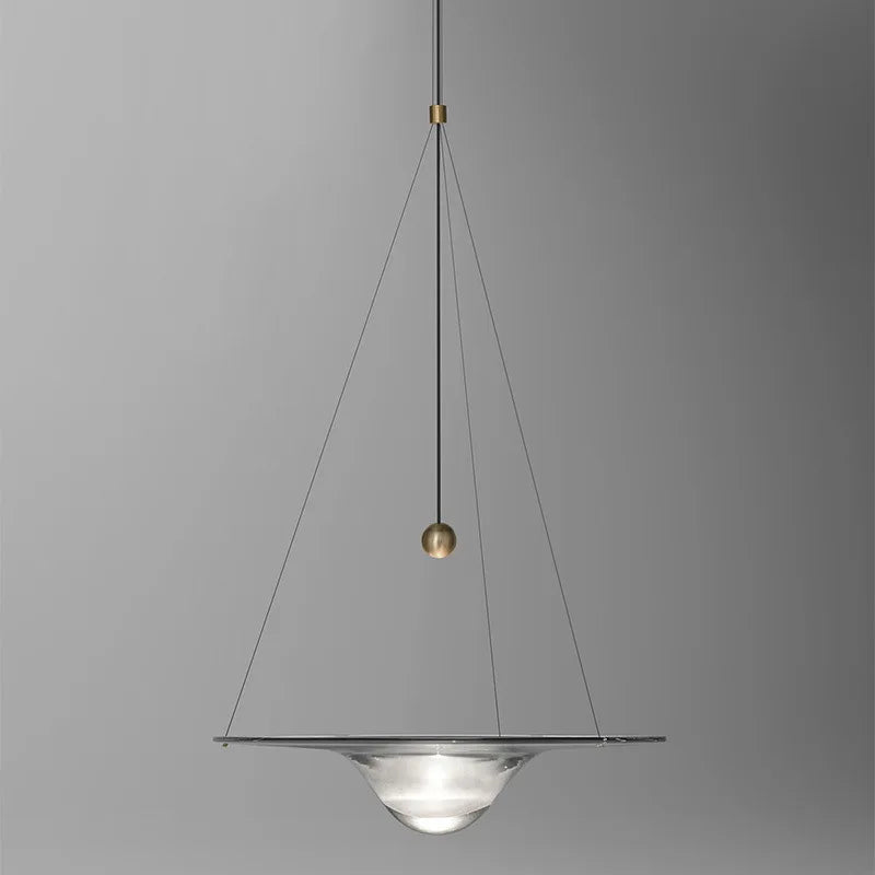 lámpara colgante ufo vidrio posmoderno minimalista nórdico art déco