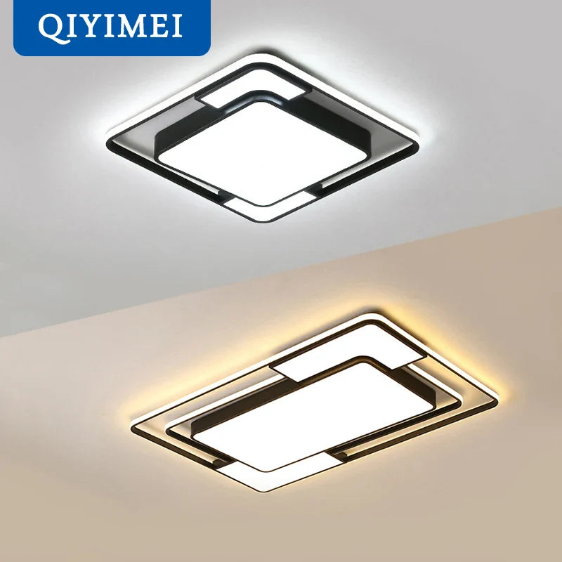 lámpara LED moderna con control remoto de hierro para decoración