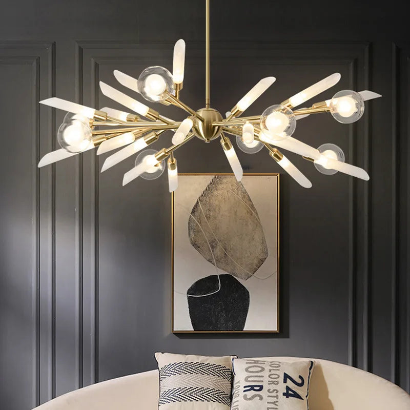 lámpara nórdica de vidrio diseño estilo postmoderno para decoración interior