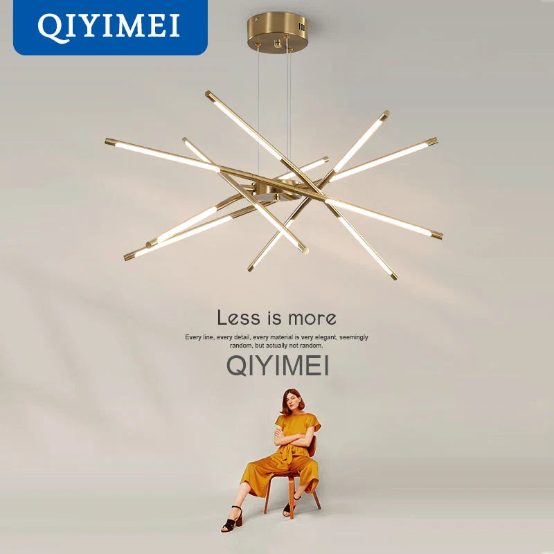 lustre LED moderno para decoración interior e iluminación