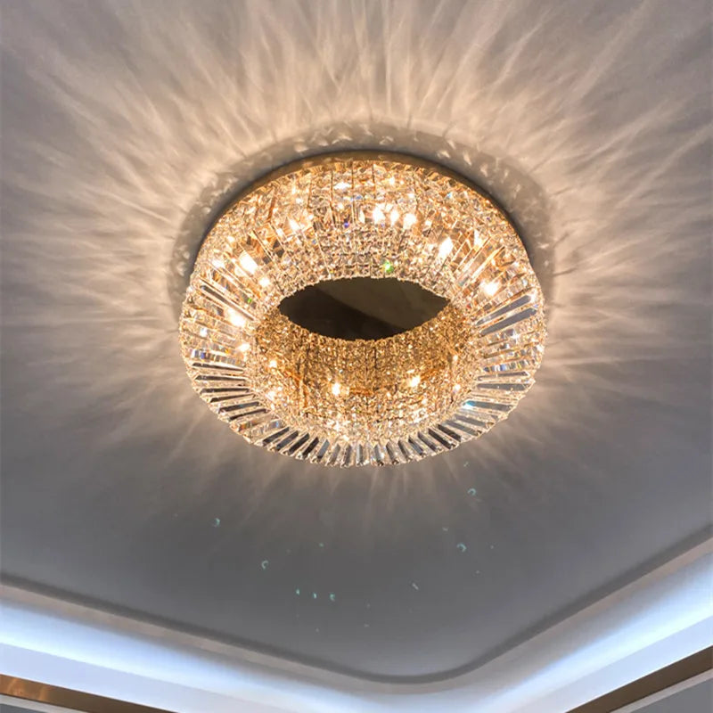 Lámpara de araña LED cristal diseño elegante