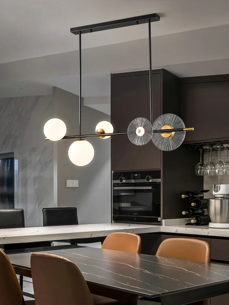 Lámpara de techo escandinava de vidrio LED elegante