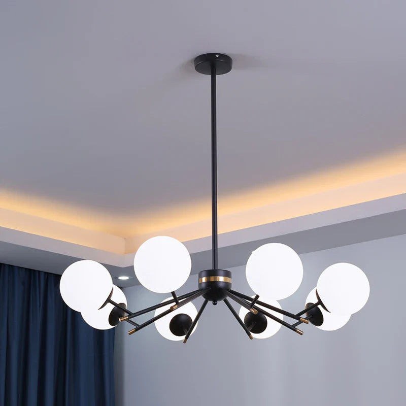 Lustre esfera moderno transparente