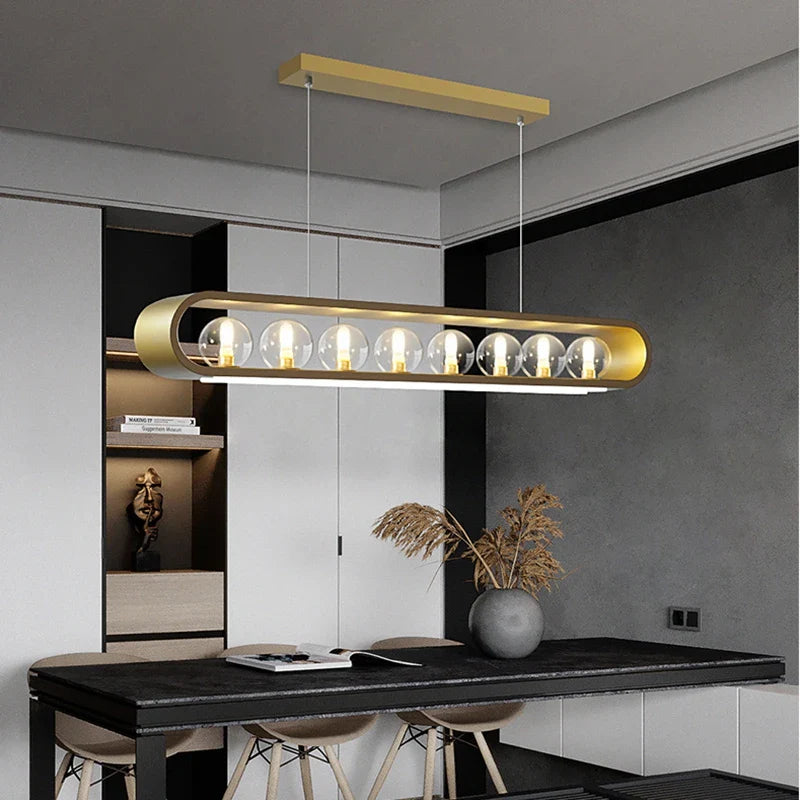 Lustre modular de vidrio elegante