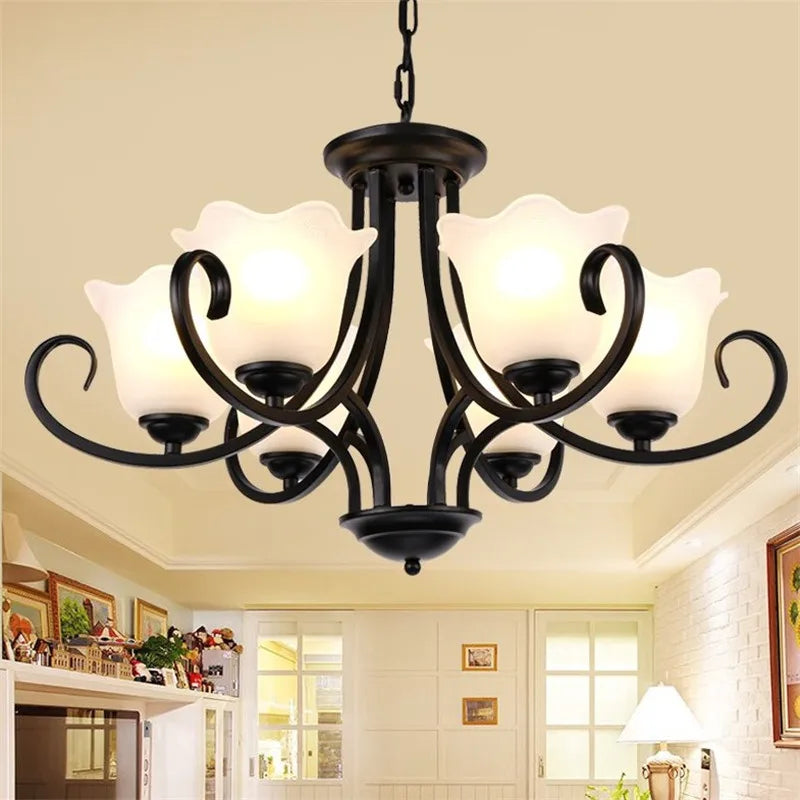 lámpara colgante de vidrio para iluminación interior moderna