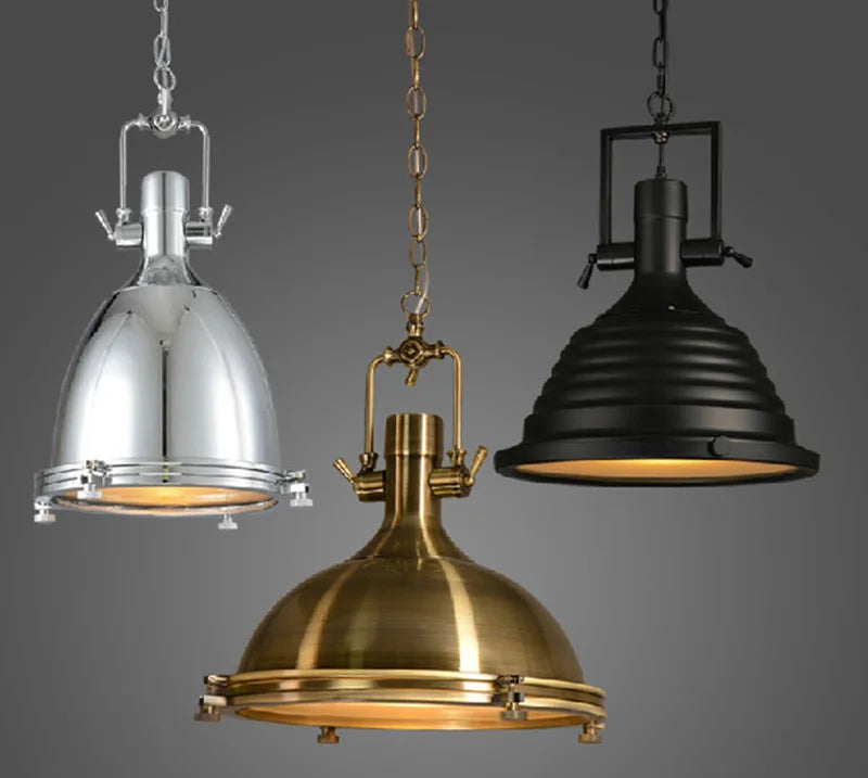 Lámpara vintage industrial nórdica de hierro