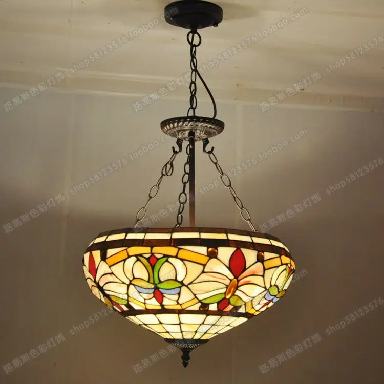 lámpara retro estilo europeo lámparas tiffany para decoración interior