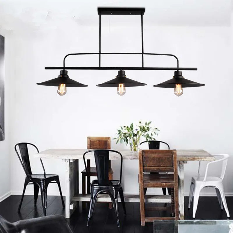 lámpara de techo retro de hierro estilo industrial para decoración creativa