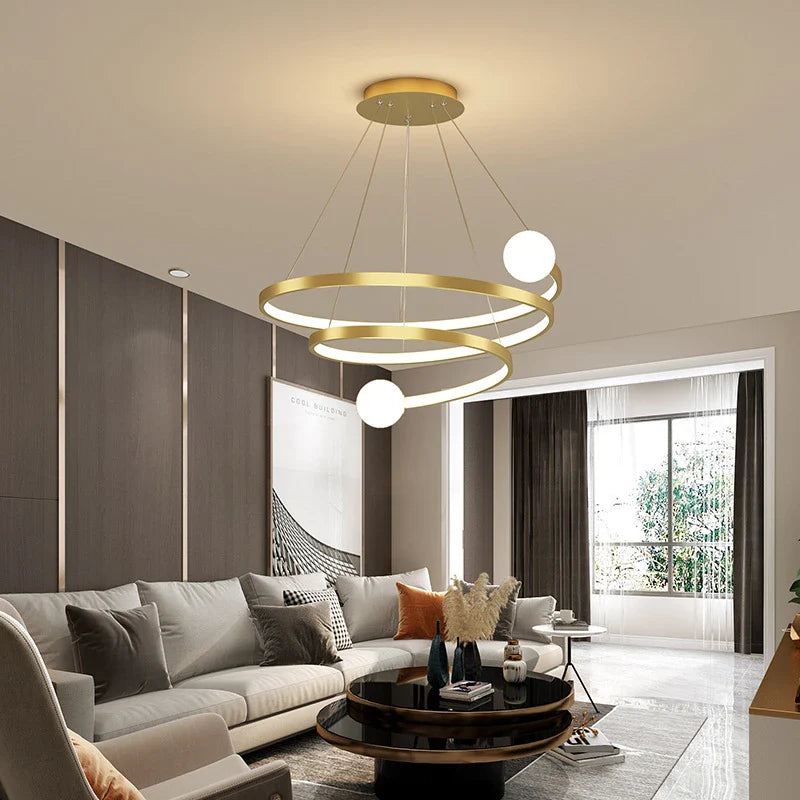 Lámpara moderna diseño espiral elegante