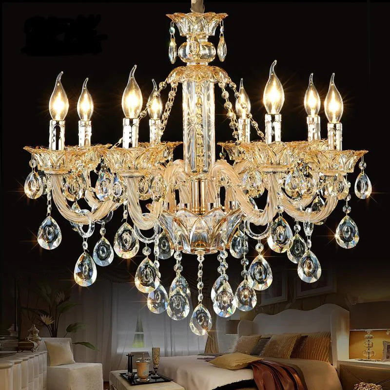 lámparas de cristal para decoración interior moderna y elegante