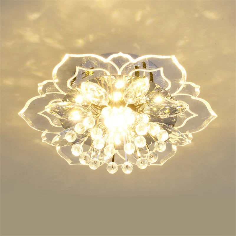 lámpara de cristal flores lámpara iluminación interior luminarias coloridas