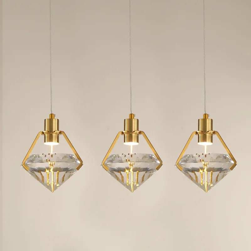 lámpara LED de cristal posmoderna para decoración creativa