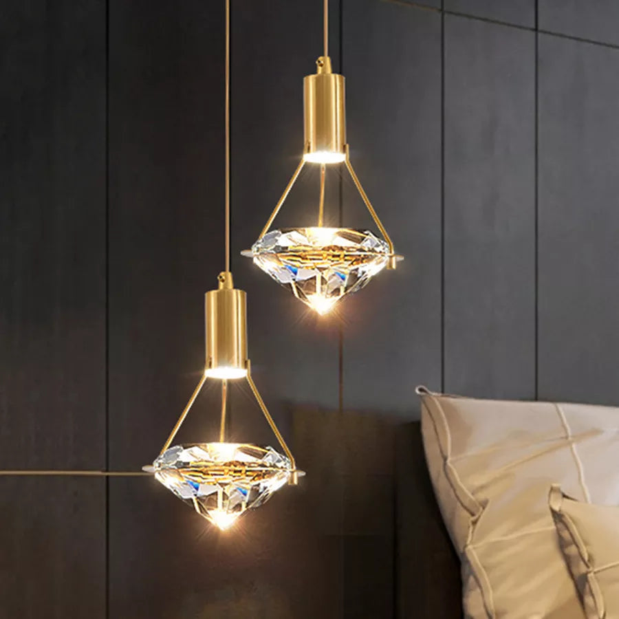 Lámpara colgante cristal K9 elegante Thrisdar