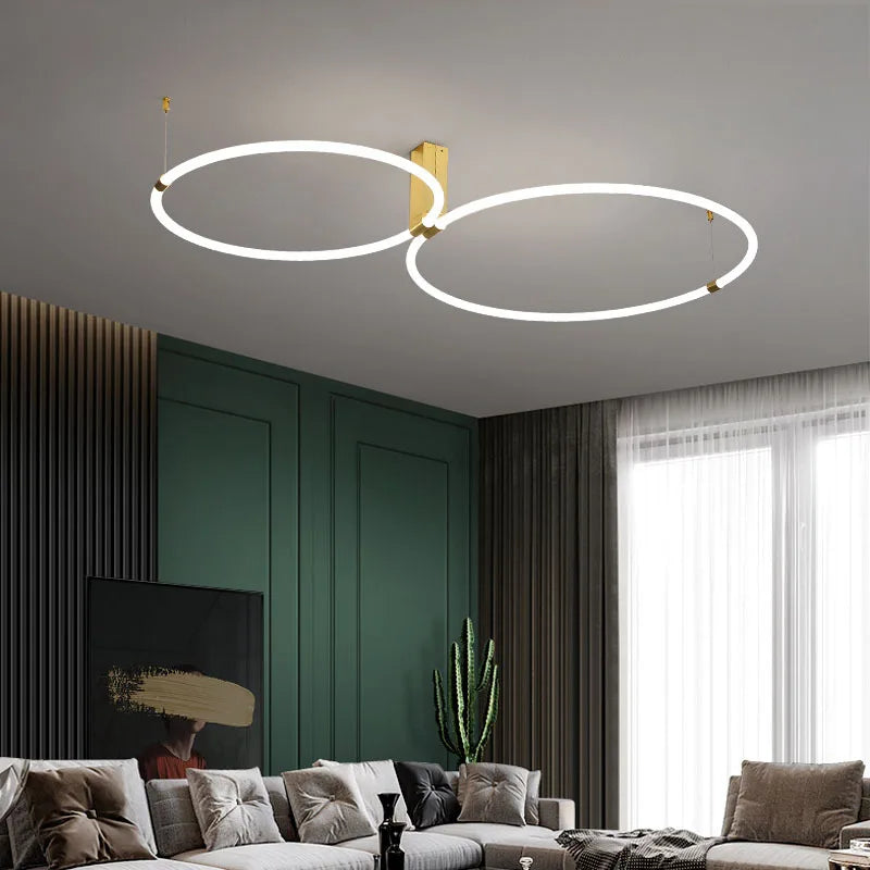 lámparas redondas modernas de acrílico con iluminación de 360 grados