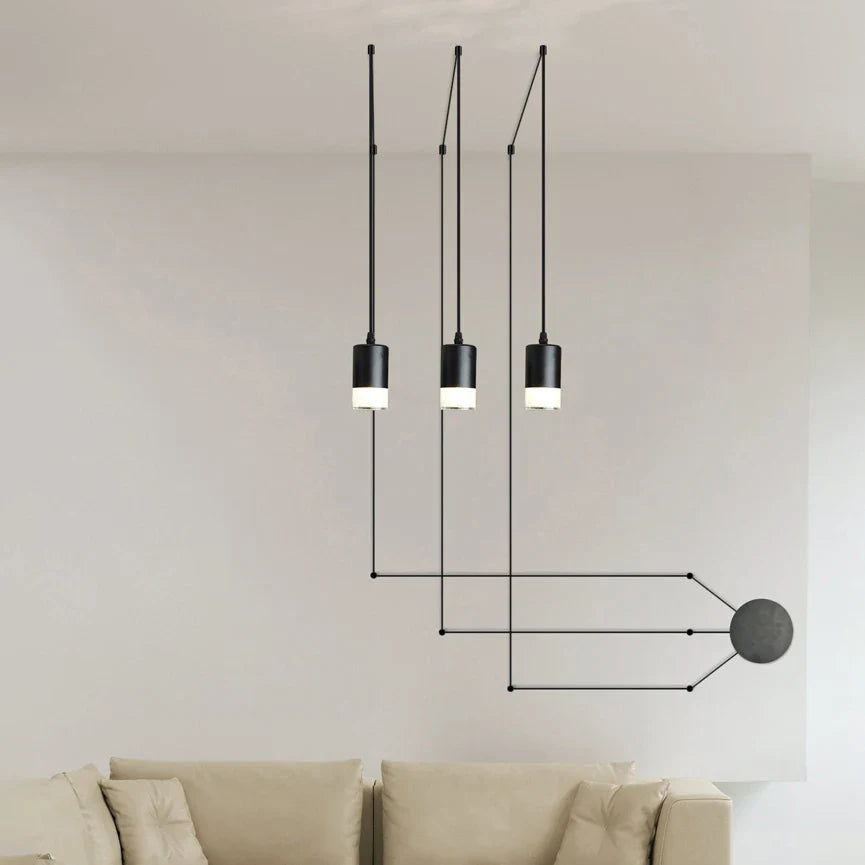 lustre moderno suspensión araña con LEDs estilo nórdico