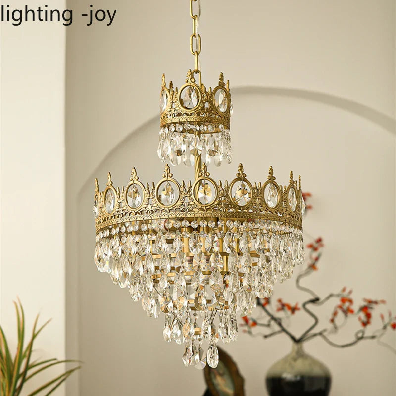 lustre corona moderno en cristales luminaria decorativa de interior