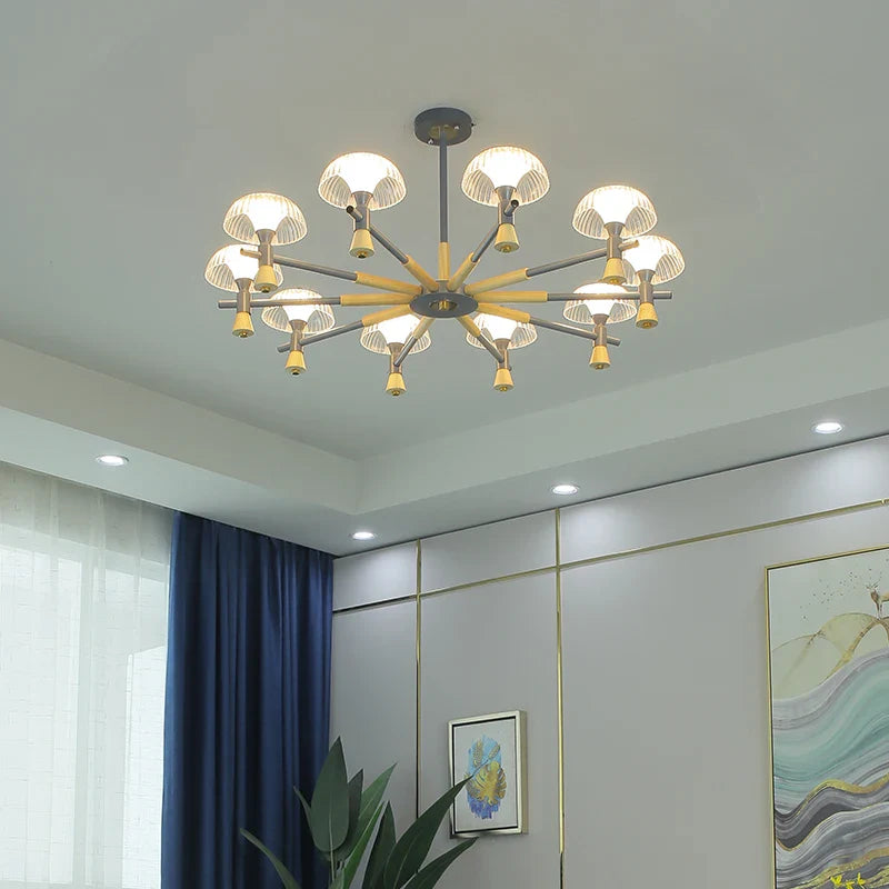 lustre LED medusa nórdico lujo iluminación minimalista moderna