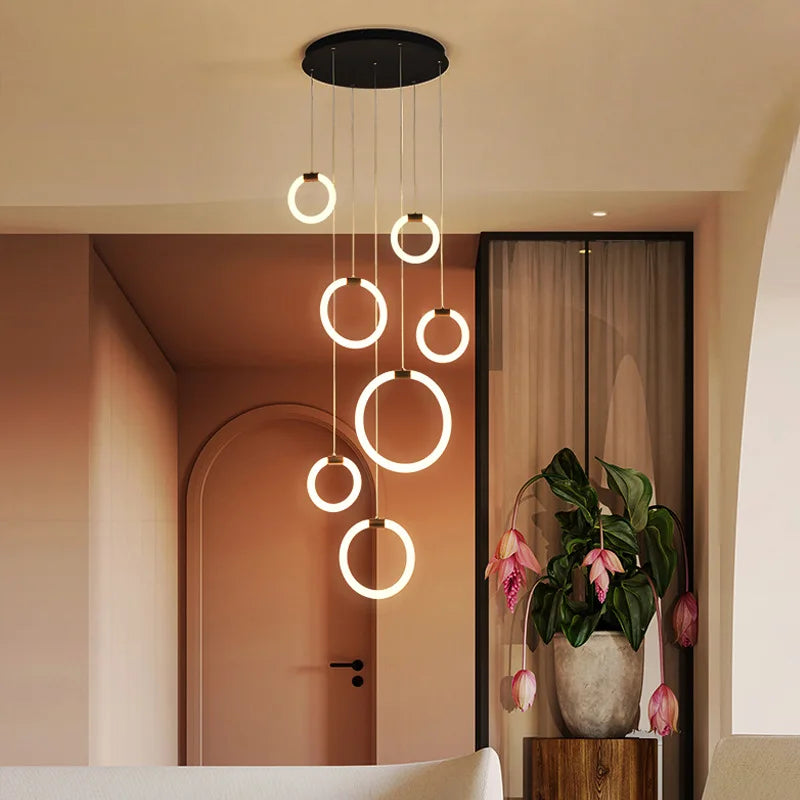 lámpara de techo LED moderna en acrílico para decoración de lujo