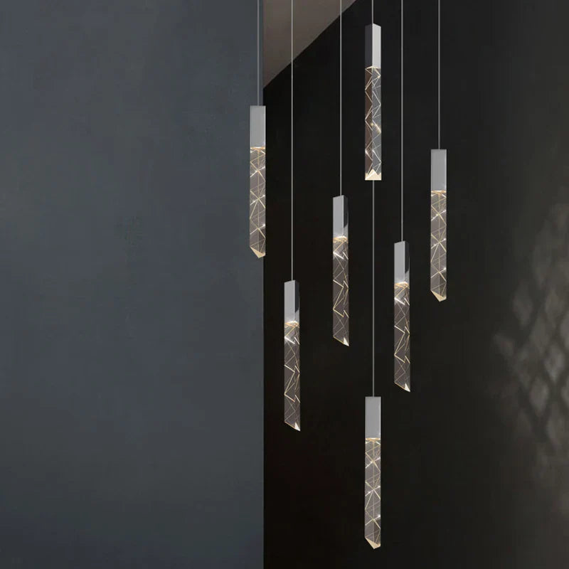 lámpara de techo nórdica moderna en cristal para espacios contemporáneos