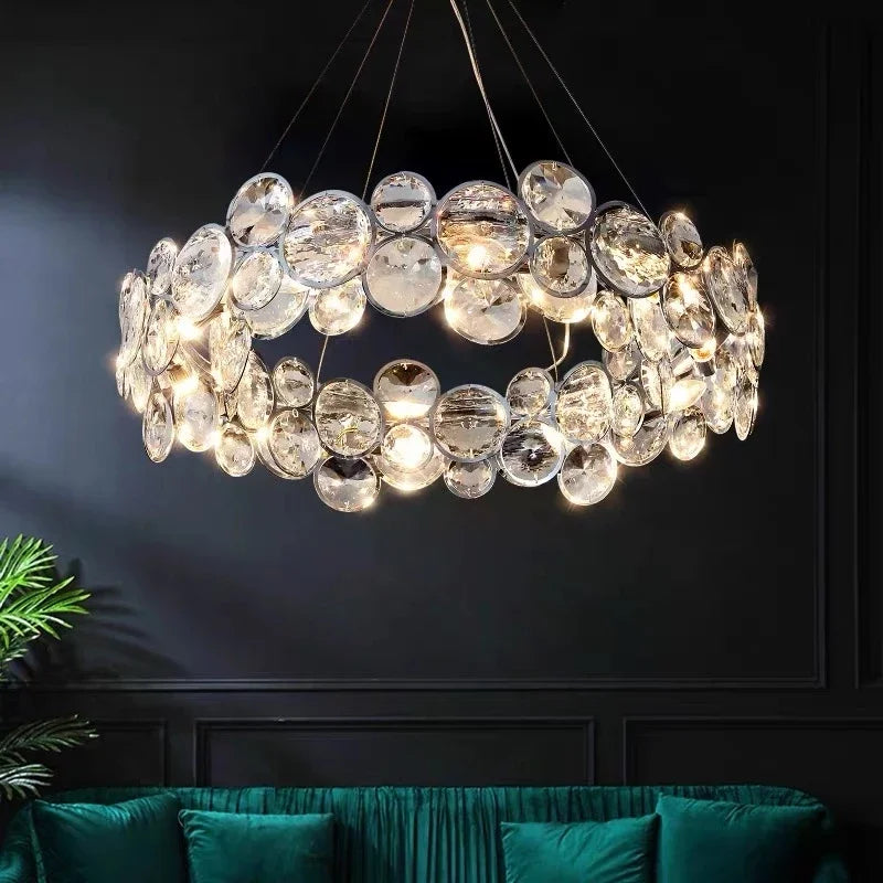 lámpara de cristal moderna estilo nórdico para interior lujoso